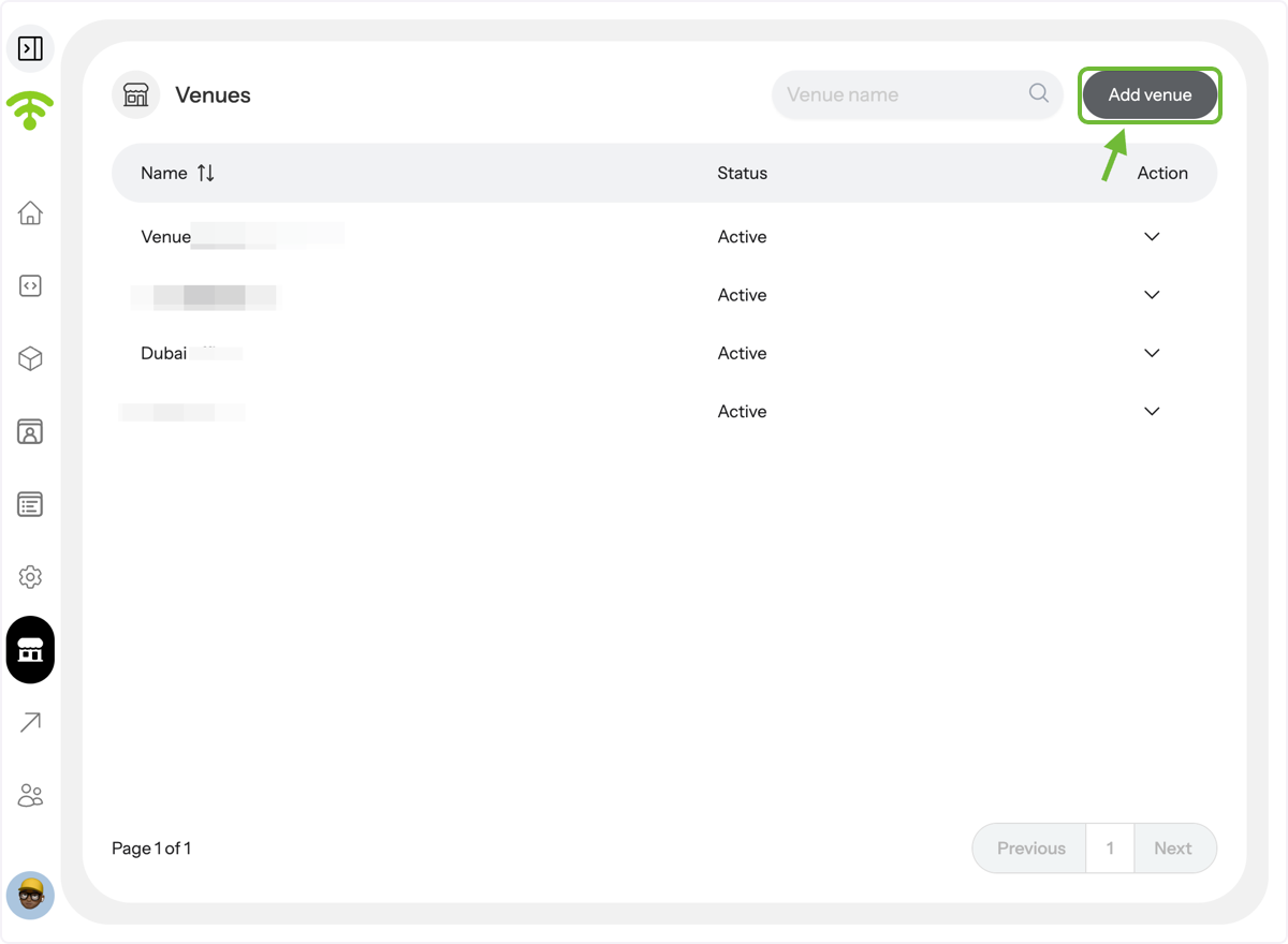 Click ‘Add Venue’