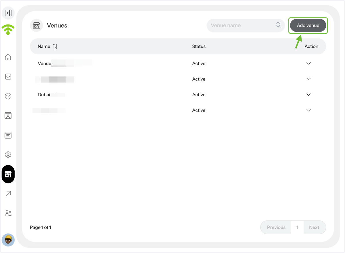 Click ‘Add Venue’