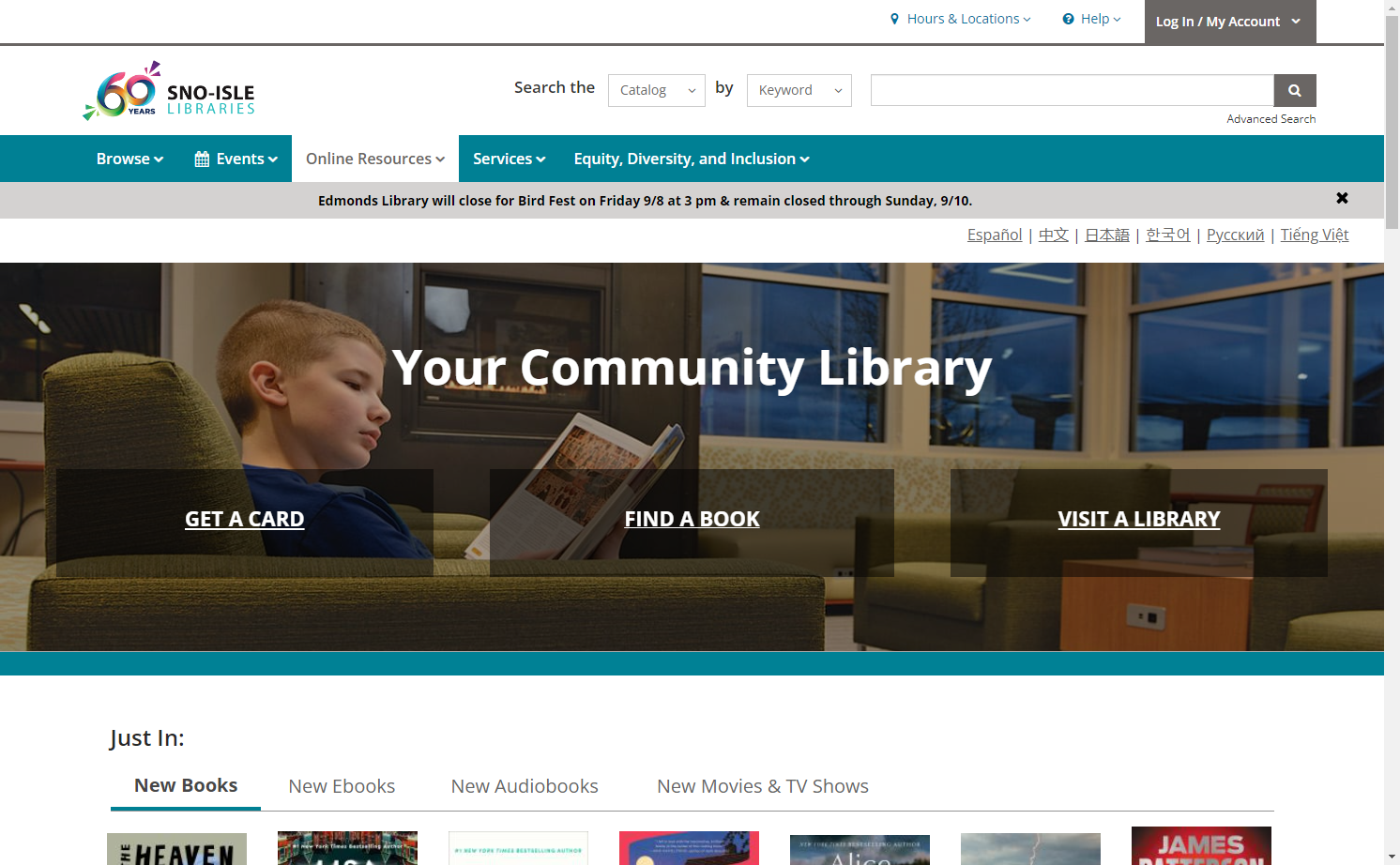 Click on Online Resources…