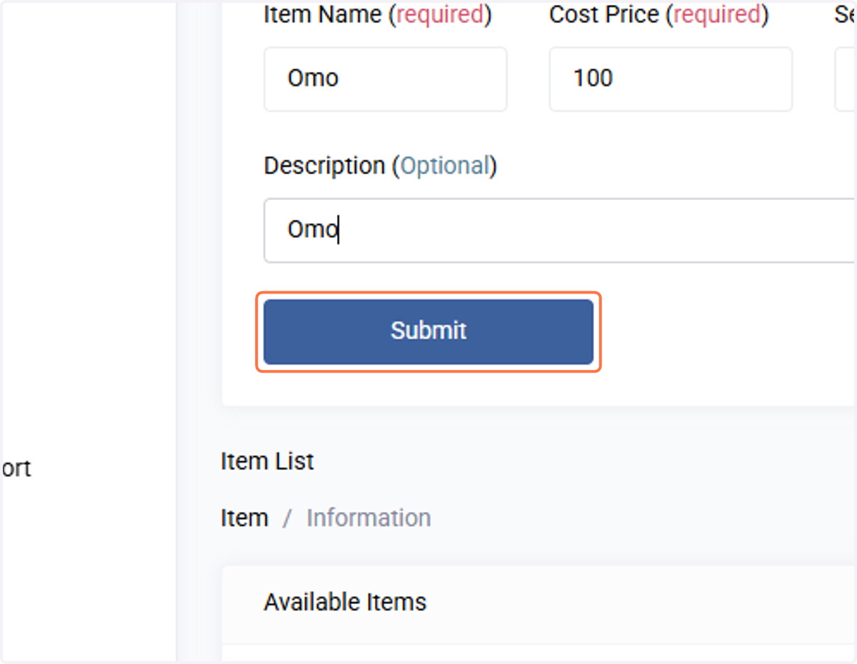 Save item