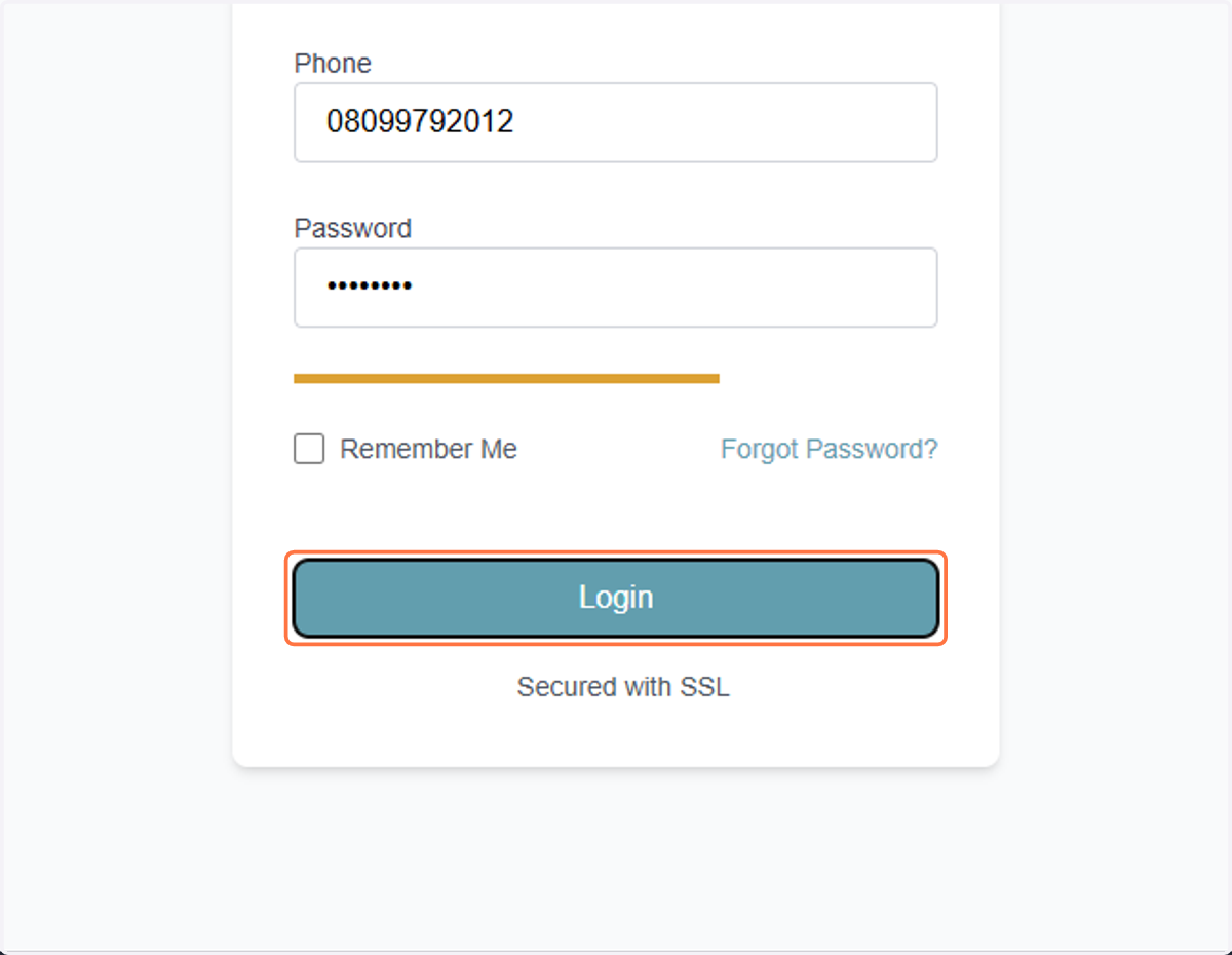 Click on Login