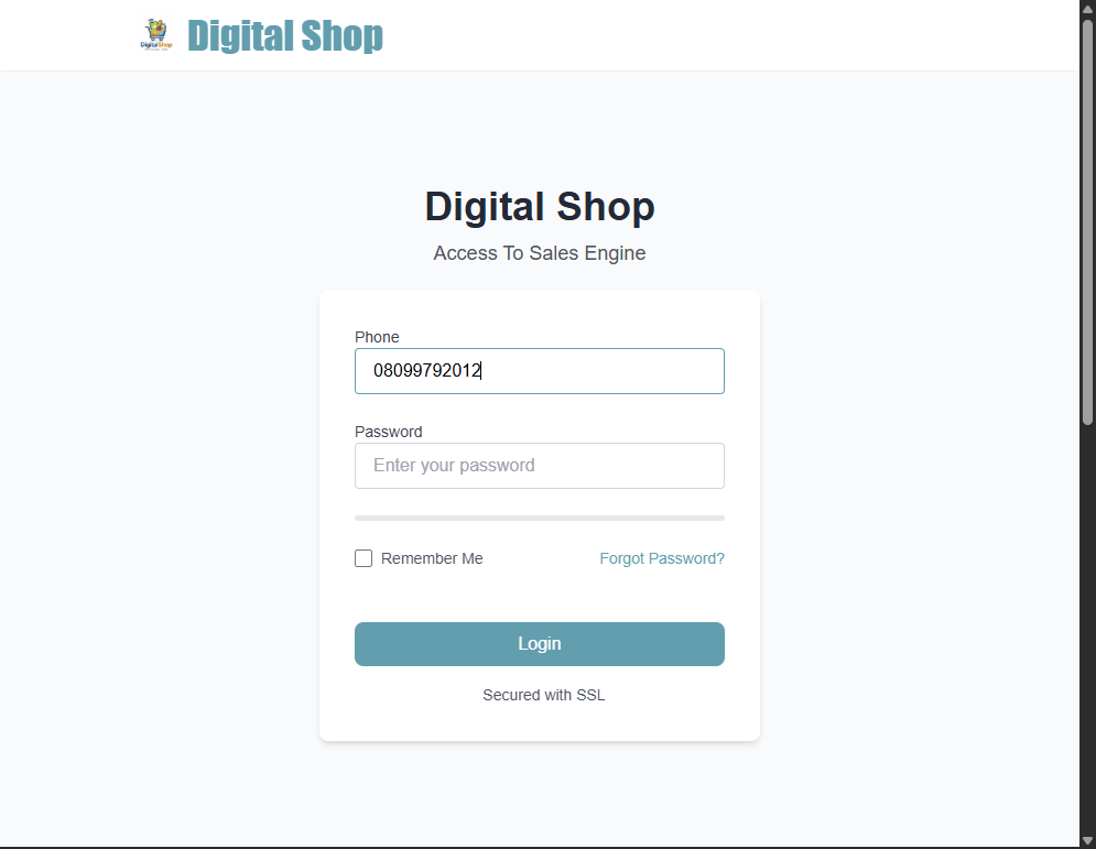 Sales Staff Account