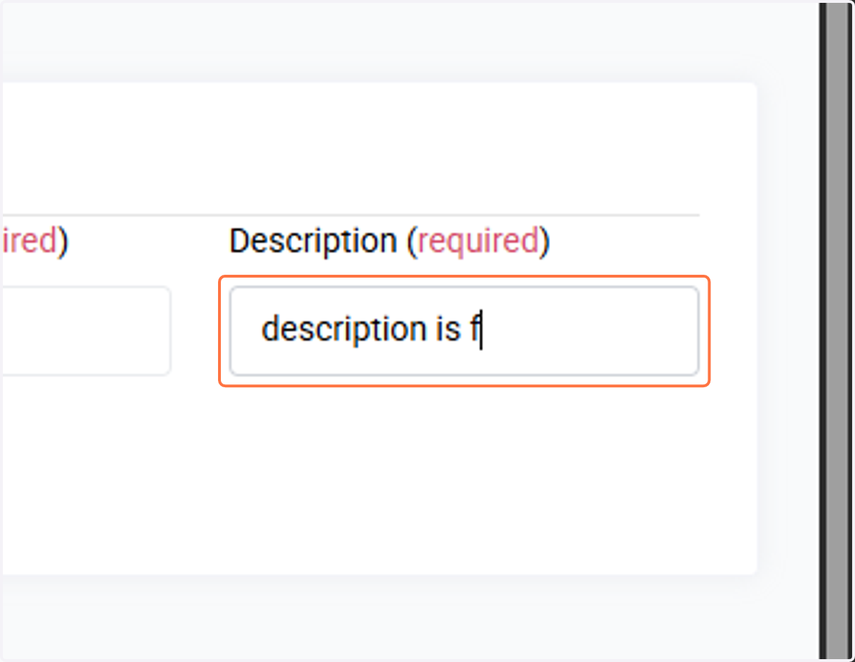 Type "description is any"