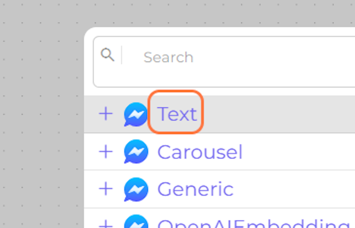 Create a new text element