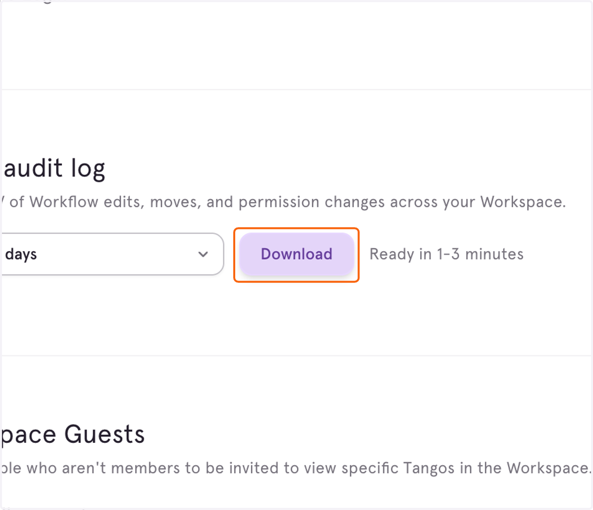 Click on Download. The CSV will take 1-3 minutes to be generated.