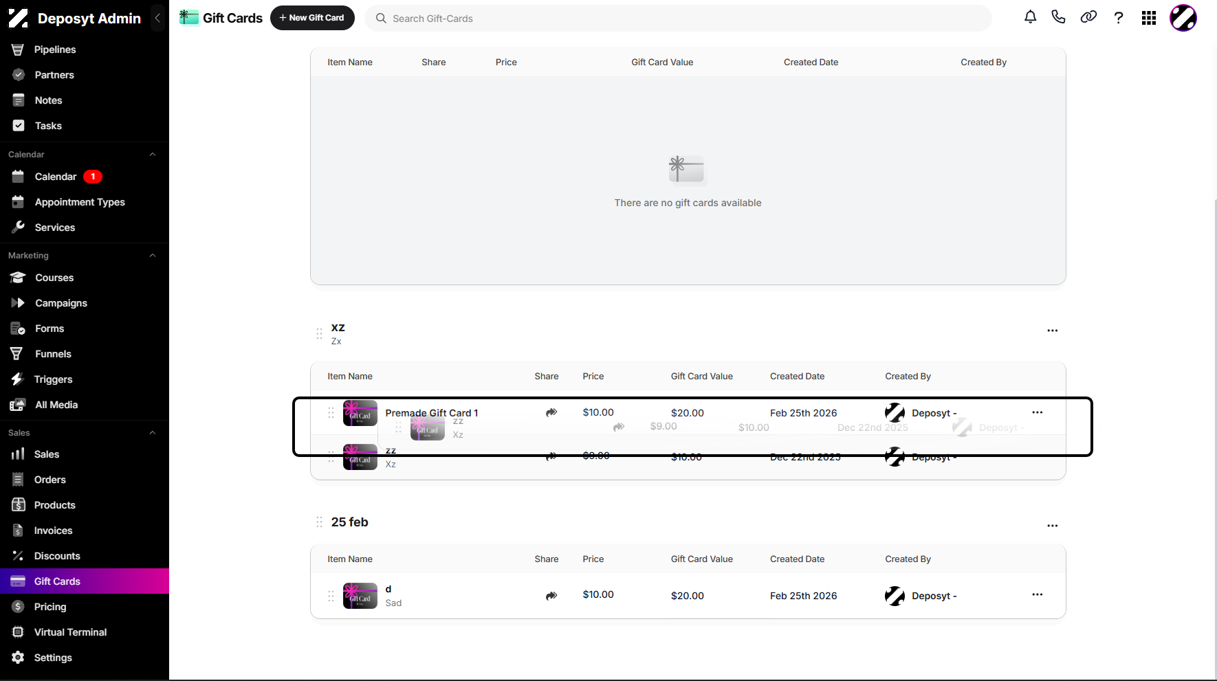 Step 6: Click and hold the icon to drag and drop it.