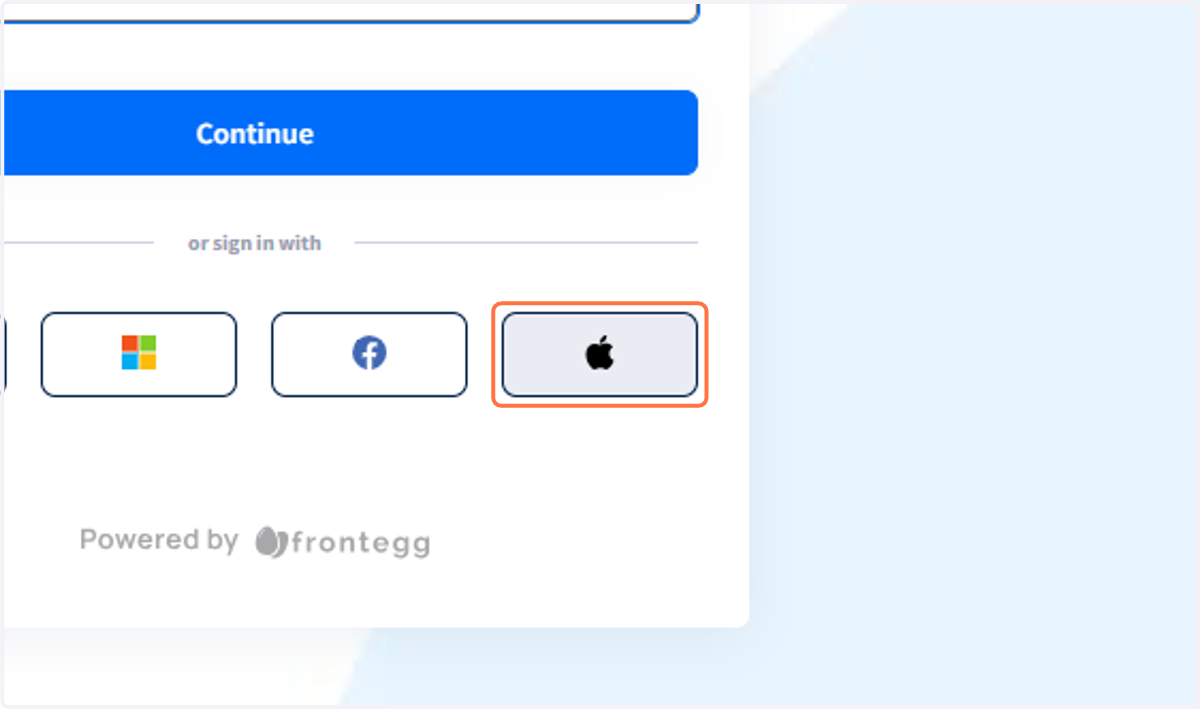 or Apple to sign in