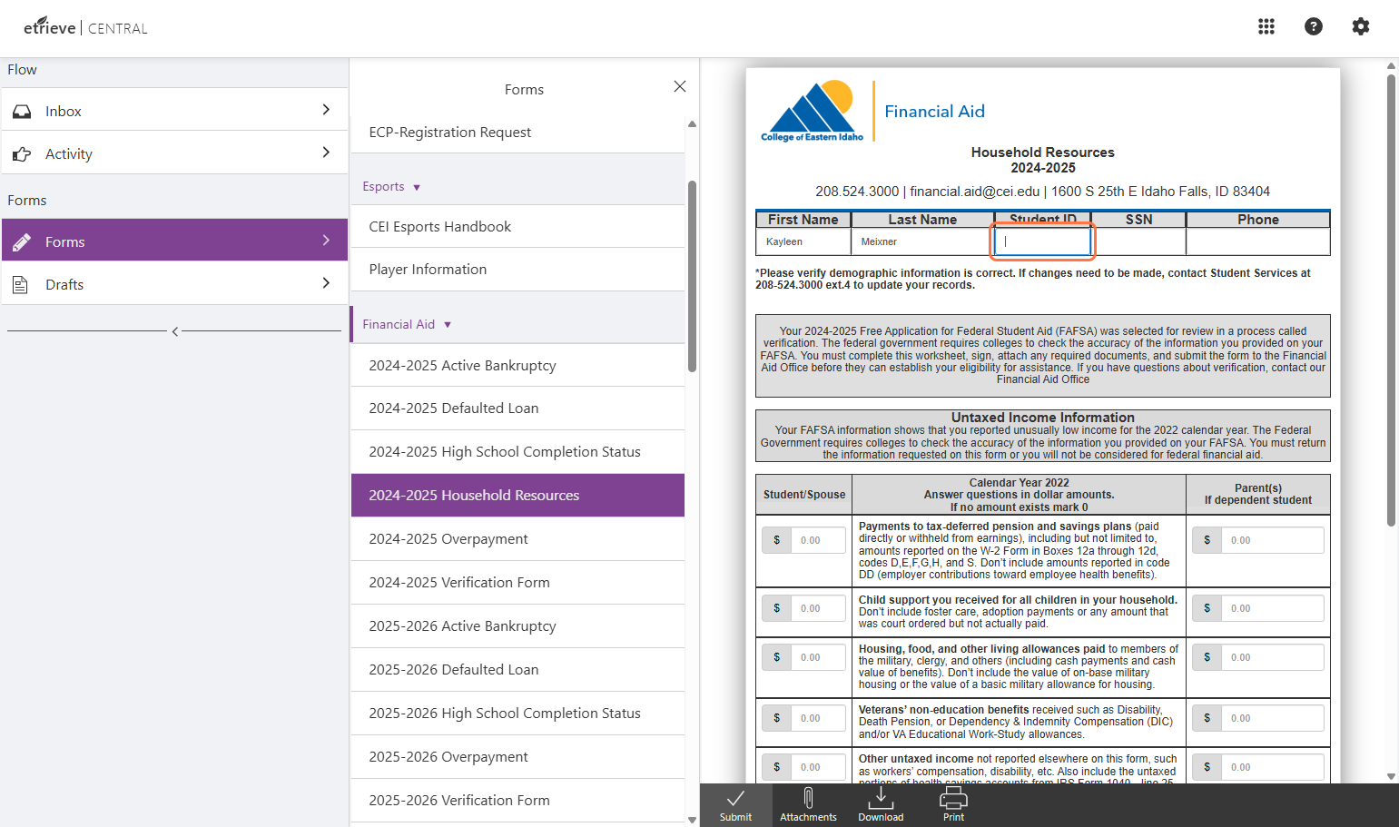 Click on Submit. Your form is done and on its way to the next person!