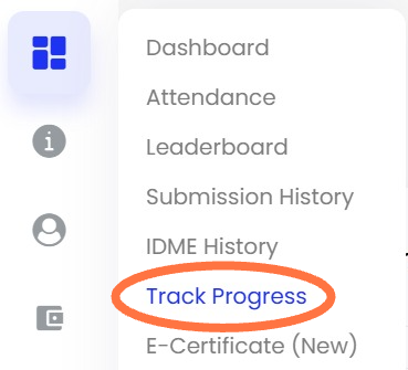 Klik 'Track Progress'