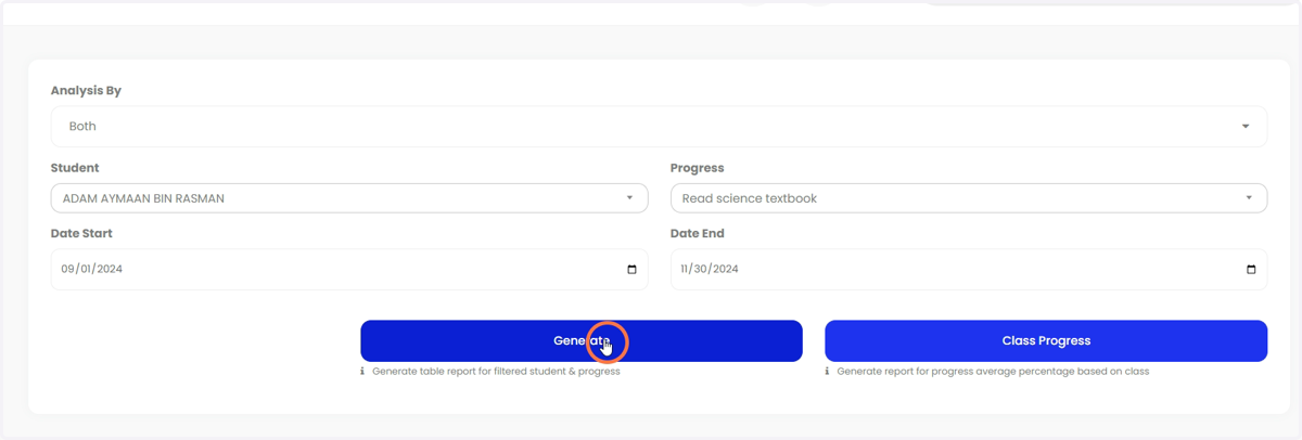 Masukkan semua info info yang diperlukan dan klik 'Generate'