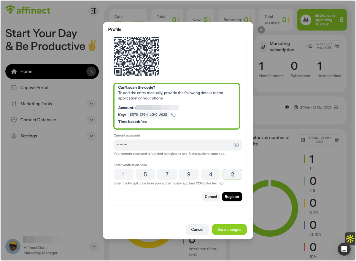 Set Up Authenticator App