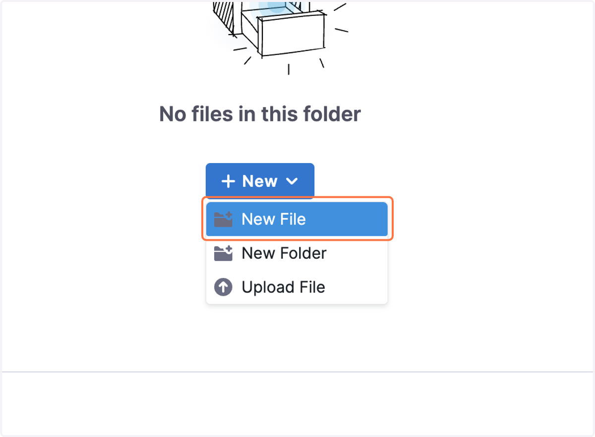 Click on New File