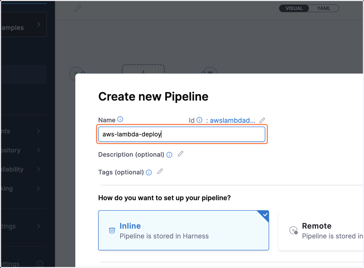 Type "aws-lambda-deploy"