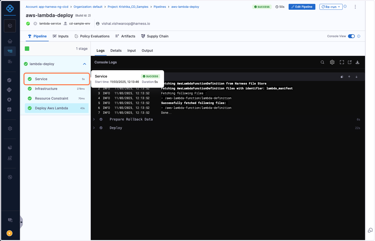 Execution Summary: Service