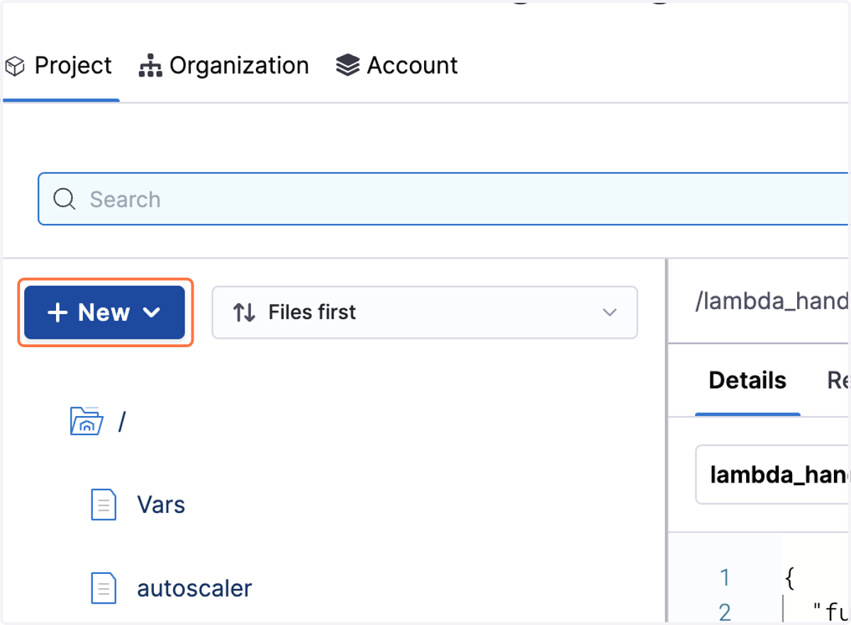 Create a new folder or select an existing folder