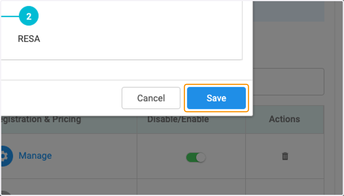 Click on Save