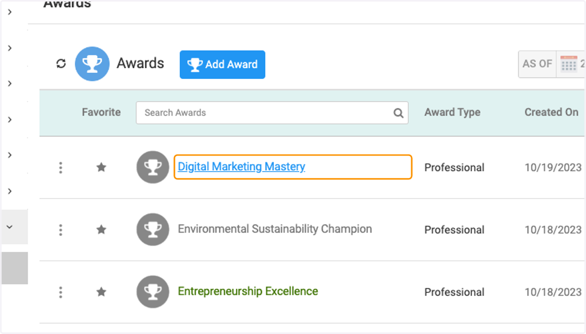 Choose the Award