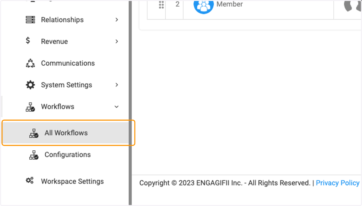Click on All Workflows