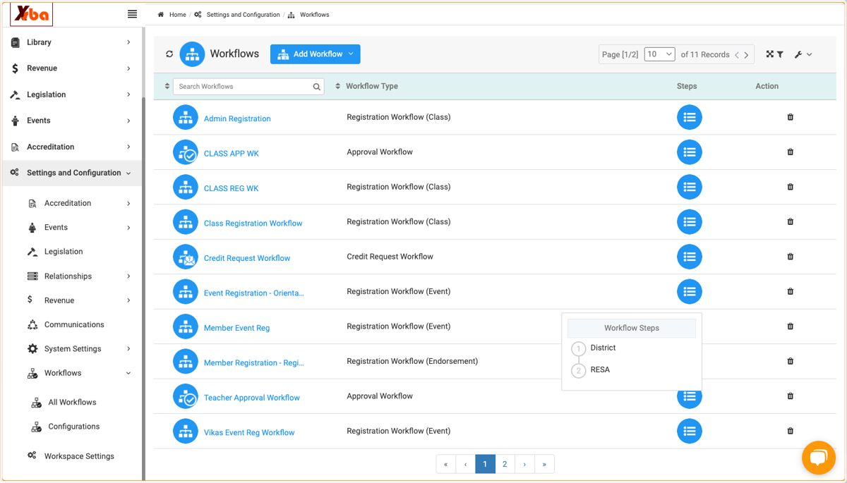 Click on Workflow Steps…