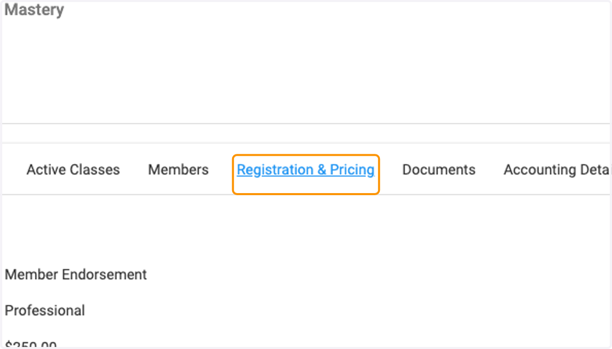 Click on Registration & Pricing