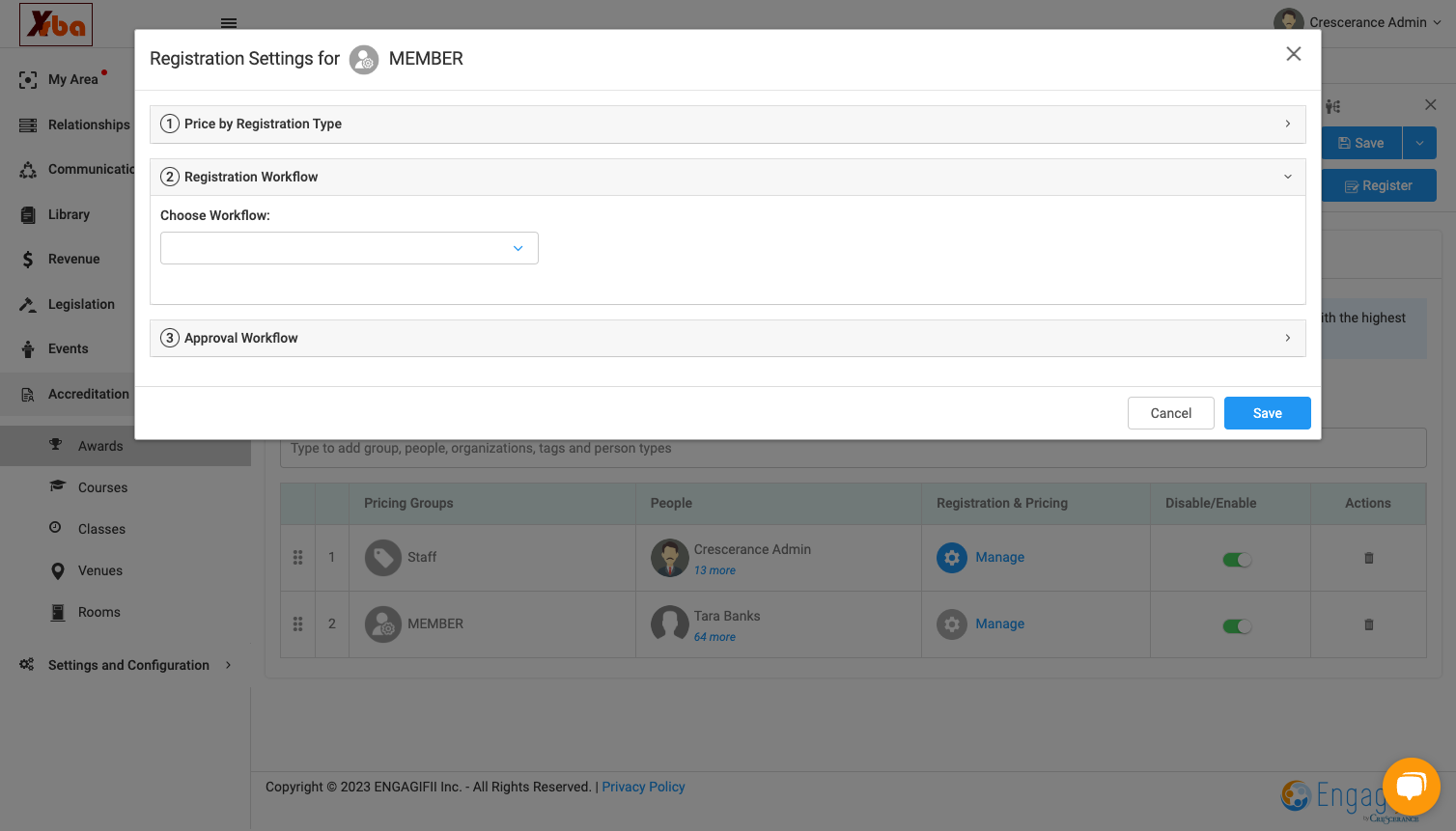 Choose a workflow.