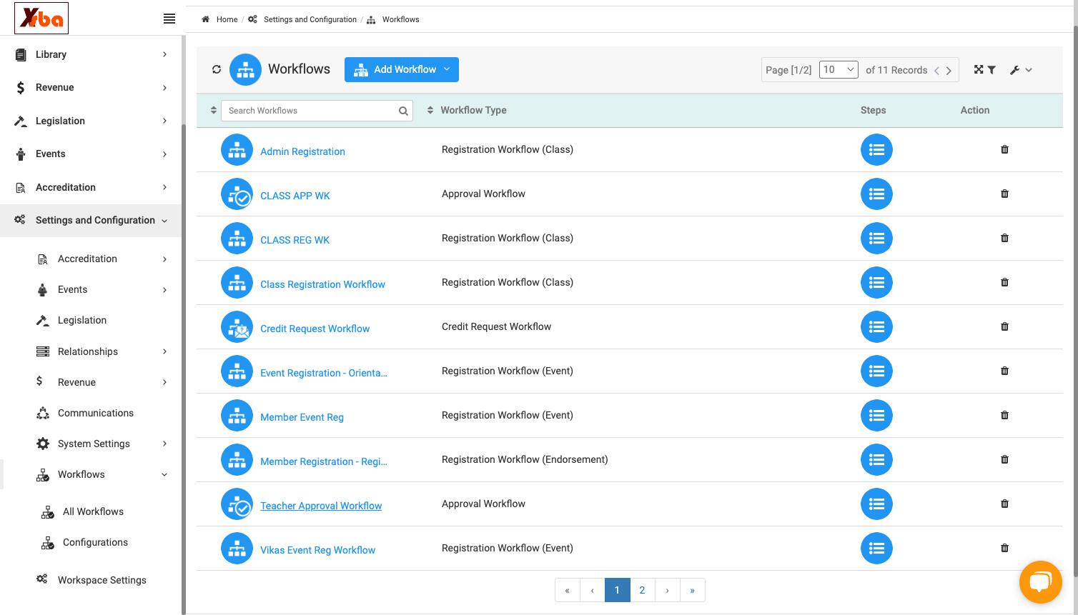 Click on Teacher Approval Workflow