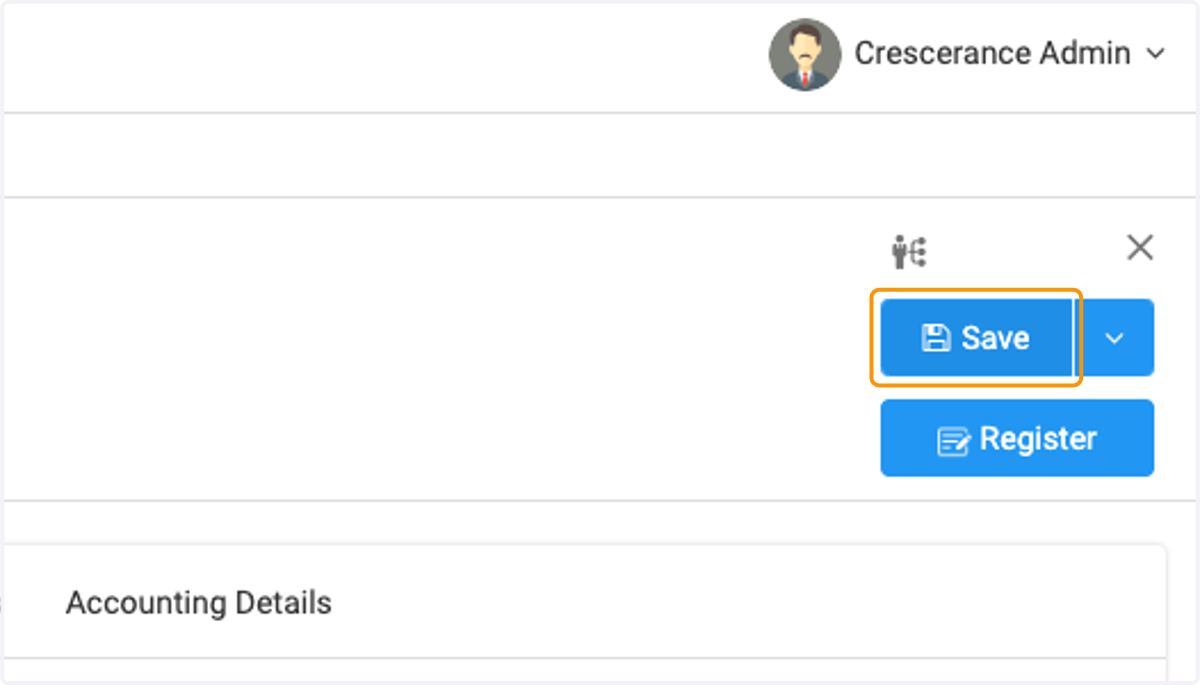 Click on Save