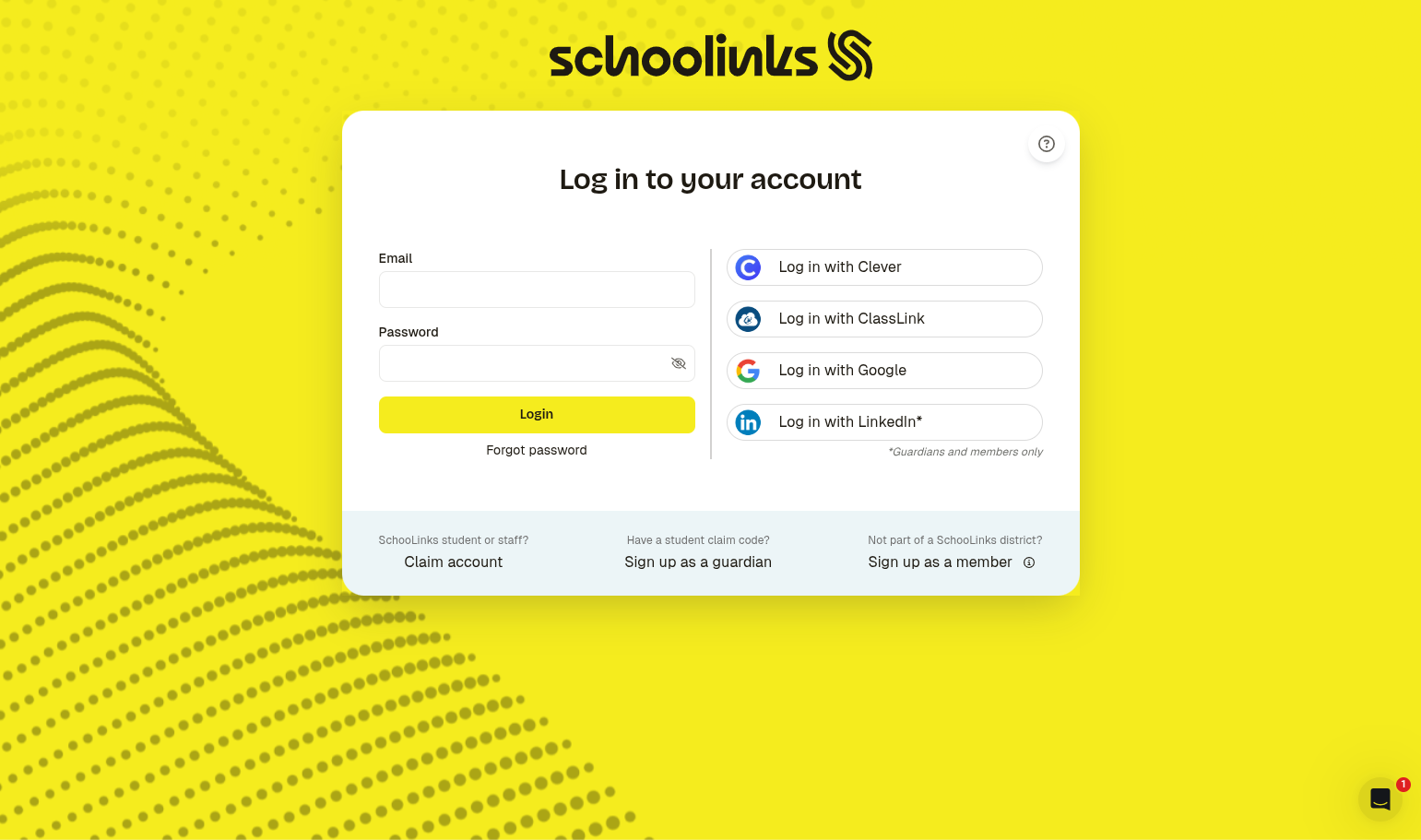 Click on Log in with Google