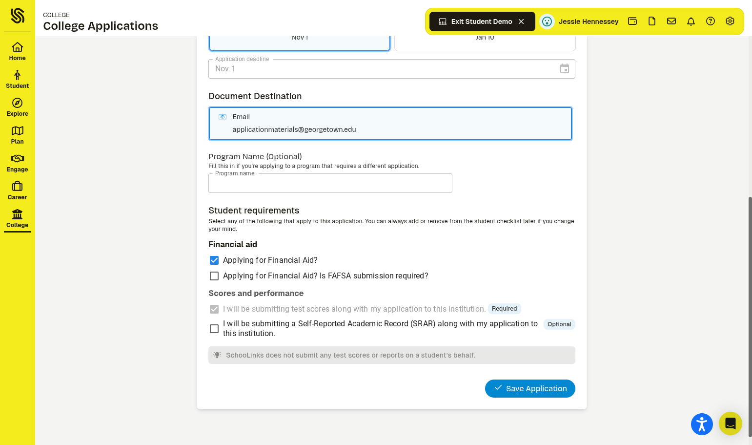 Click on Save Application