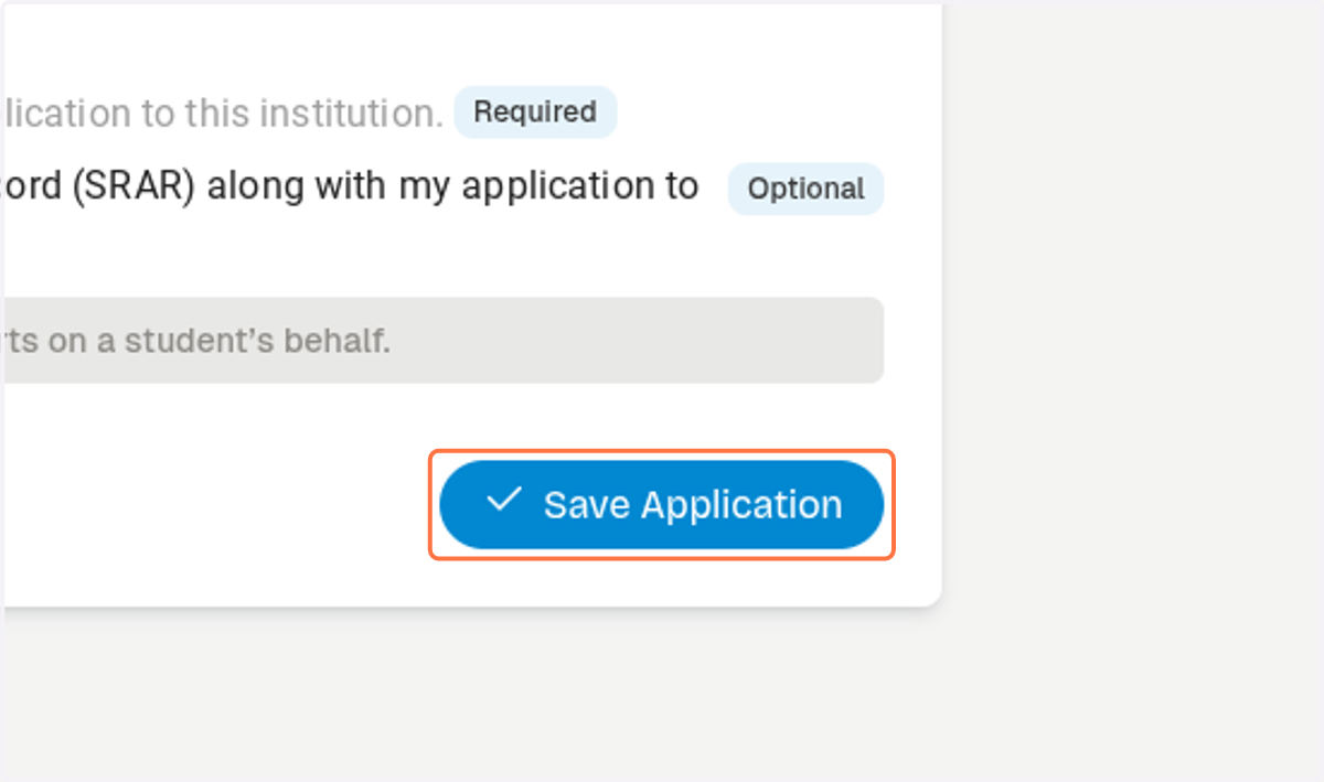 Click on Save Application