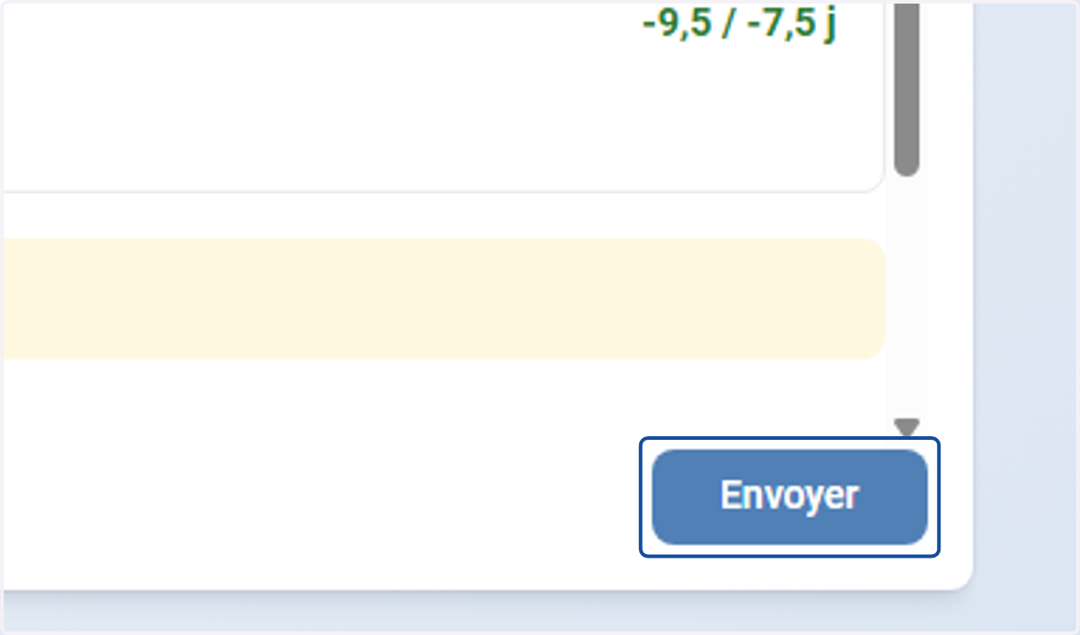 Cliquer sur Envoyer
