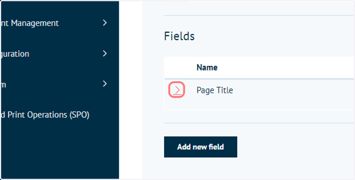 Click the > icon next to the newly generated field to reveal additional details