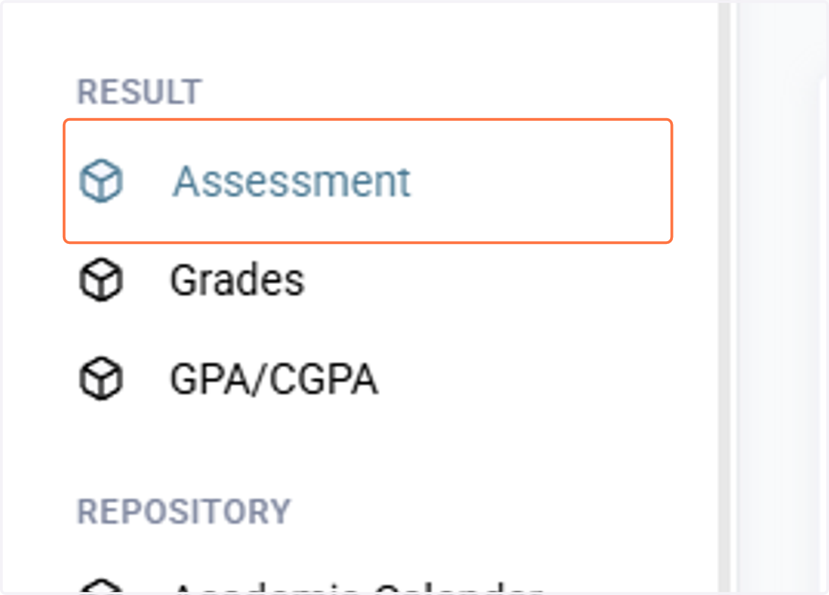 Click on Assessment
