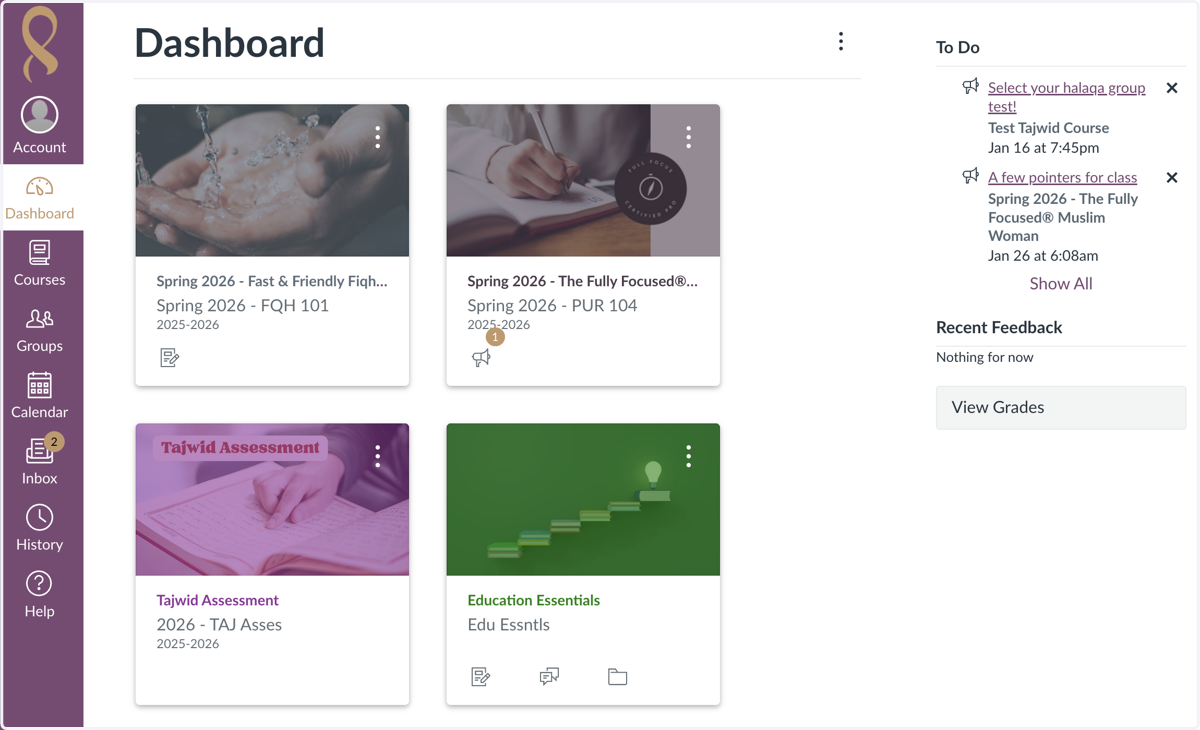 Accept the terms. You will then be redirected to your dashboard in Canvas.