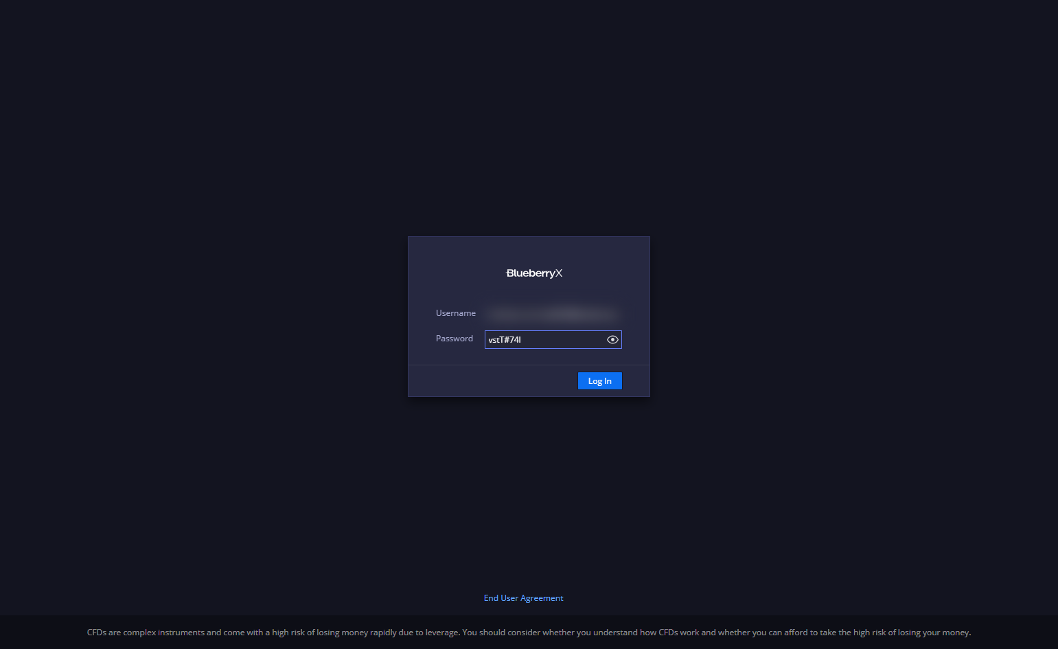 Enter the "temporary password"