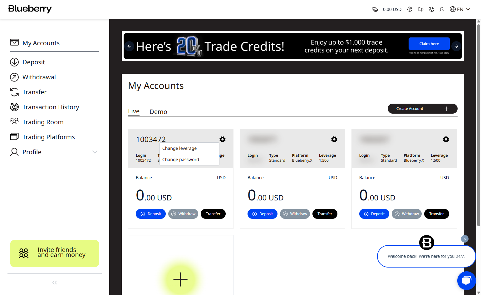 Select any of your DX / TradingView Accounts & Click on Settings