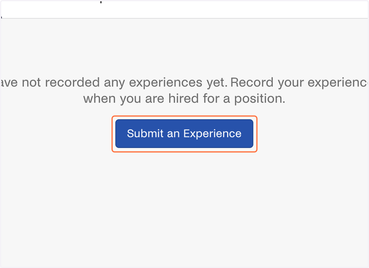 Click on the Submit an Experience button.