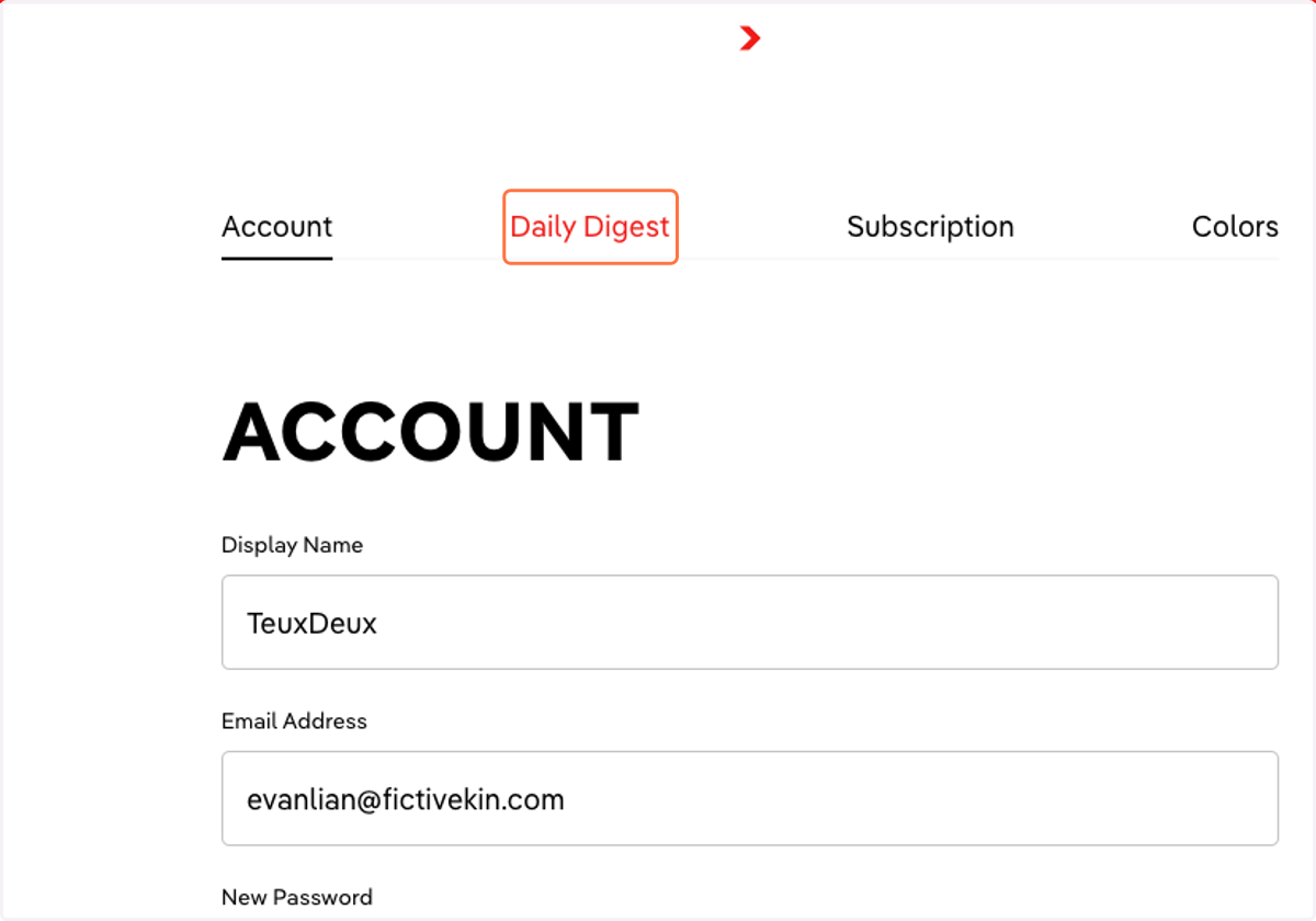 Click into the Daily Digest tab