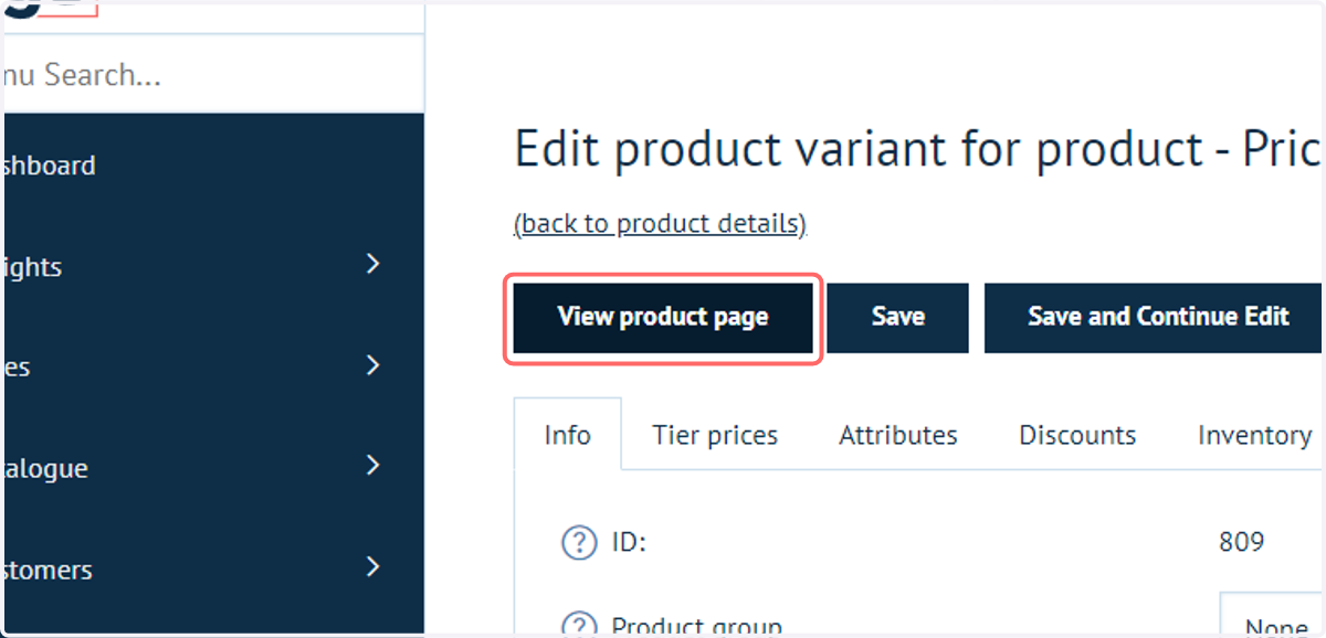 Click on View product page to review this product on the front-end and check the script operation