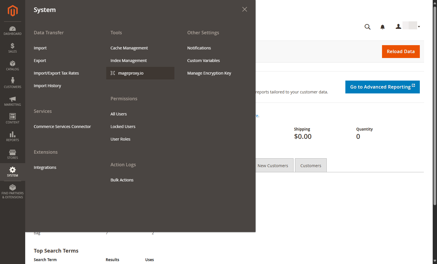 Click on mageproxy.io