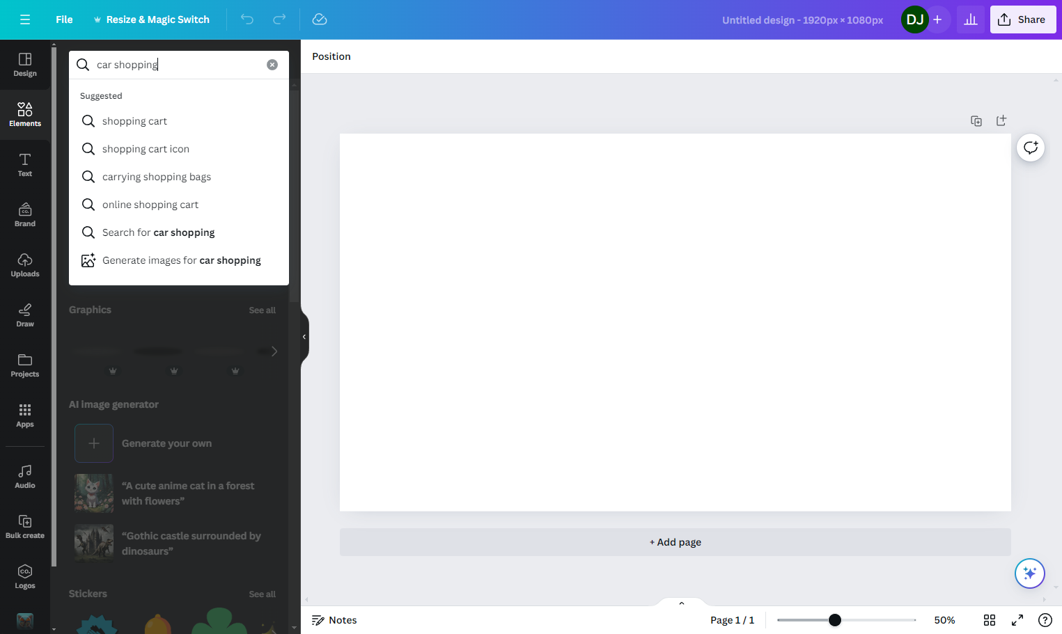 Search for a relevant Featured Image
