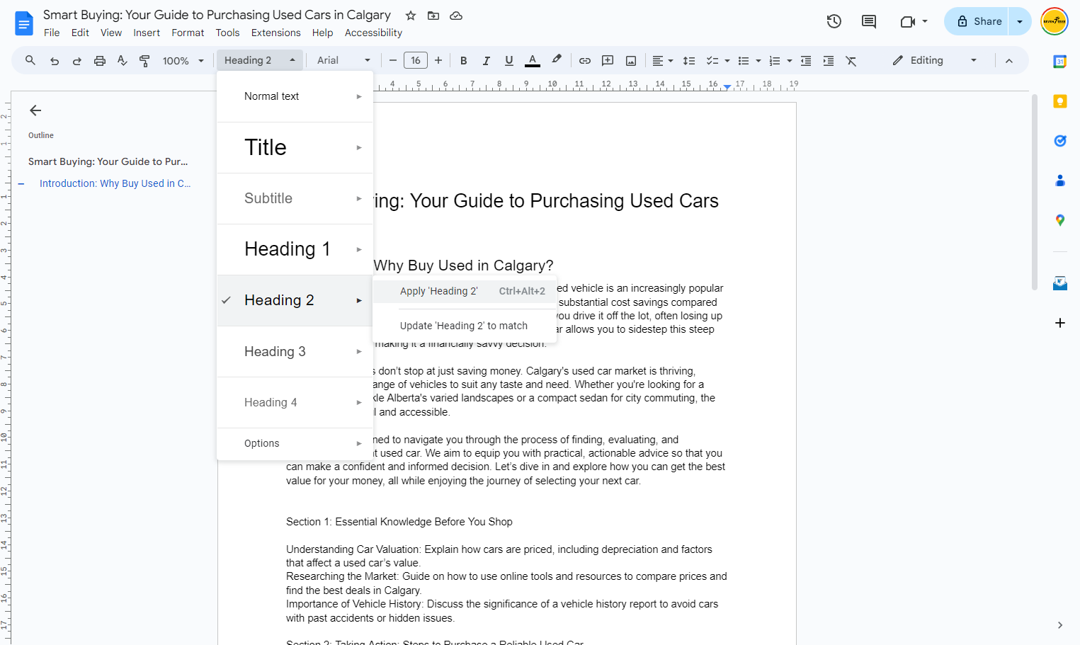 Apply headings where appropriate to improve SEO