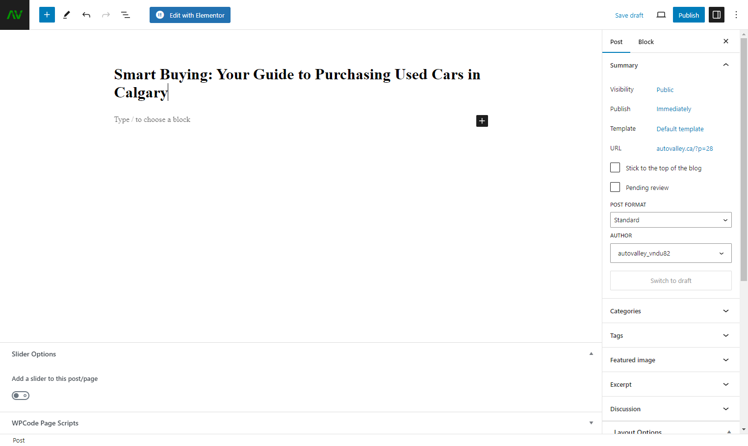 Paste the title into the corresponding input