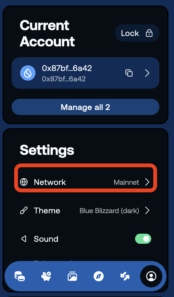 Click [Network] Button