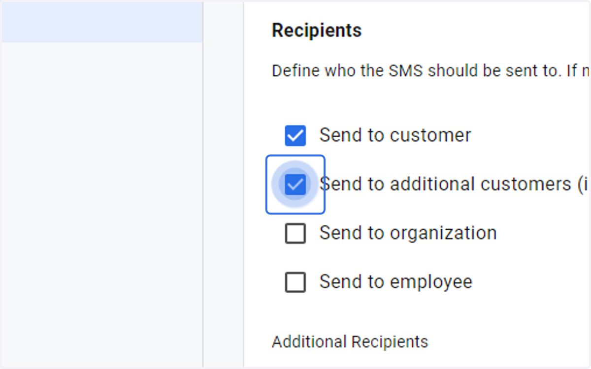 Check Send to additional recipients if you like