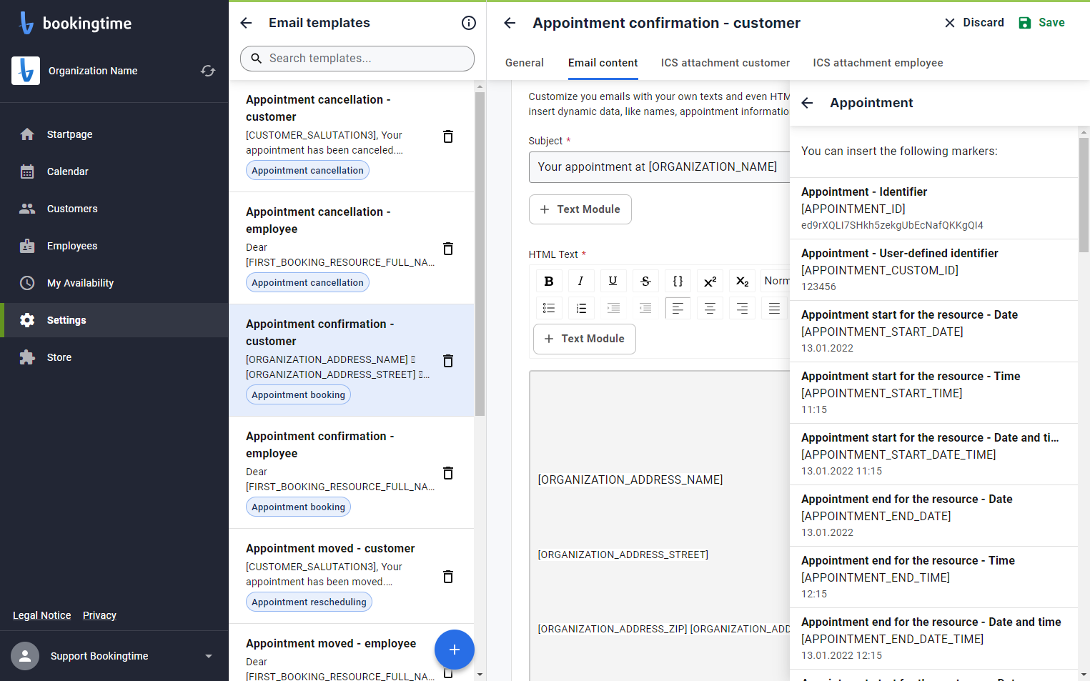 Save any changes and click on settings again
