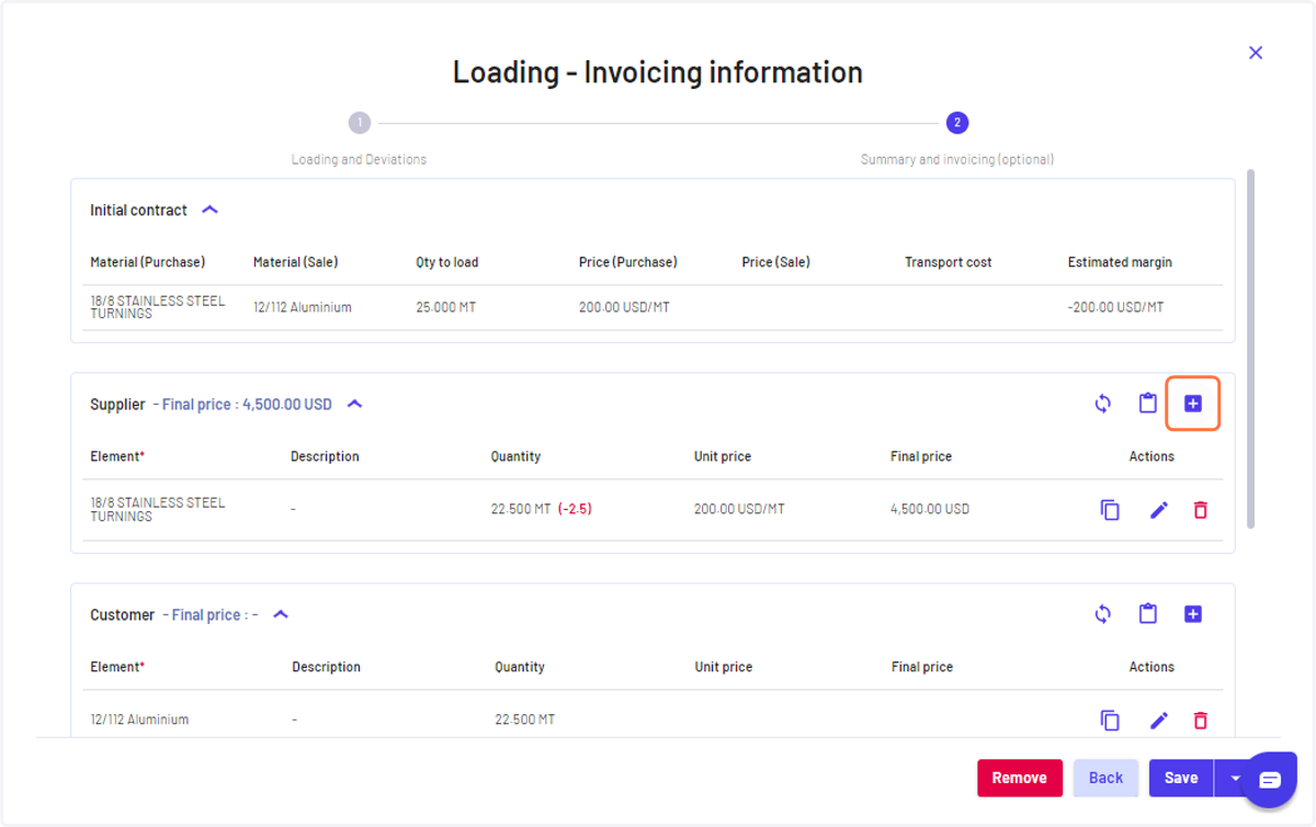 Click on 'Add' to record additional details