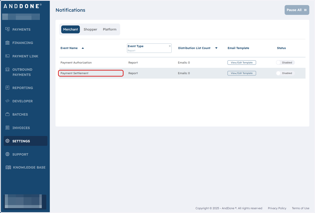 Click on the report that you want to enroll in the notifications for.