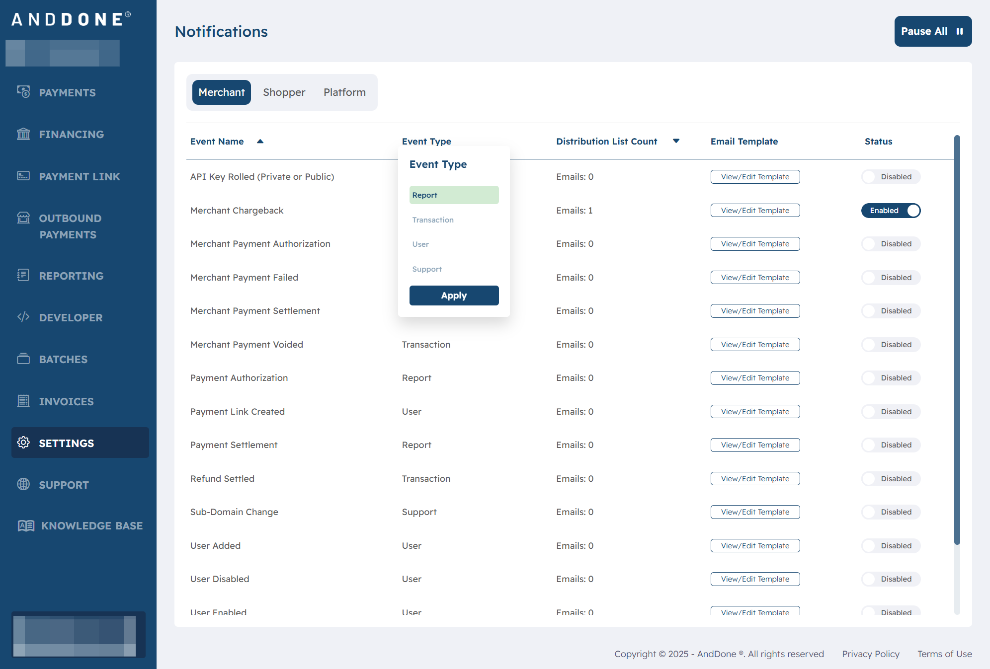 Filter to Report and click on Apply