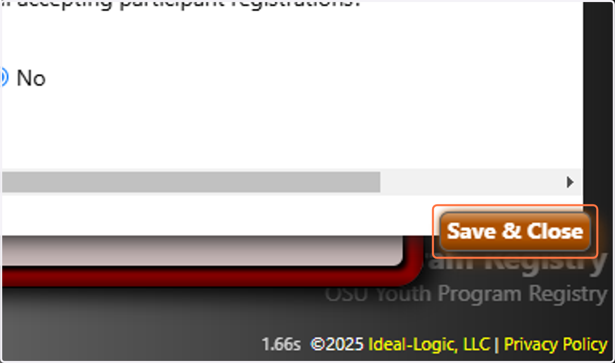 Click on Save & Close